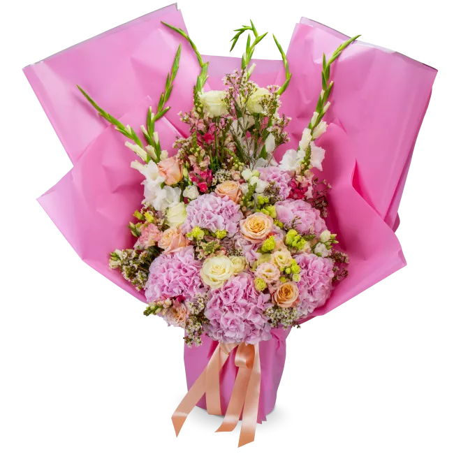 Bouquet of Hydrangeas, Roses & Gladioli